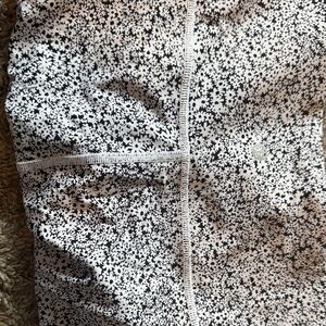 Lululemon Athletica Black and White Floral Leggings